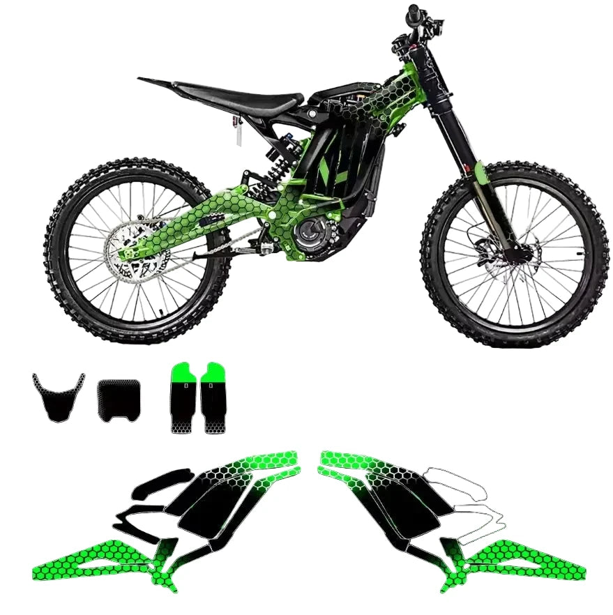 Sur-Ron Light Bee S “Green Hex” Graphics Sticker Kit