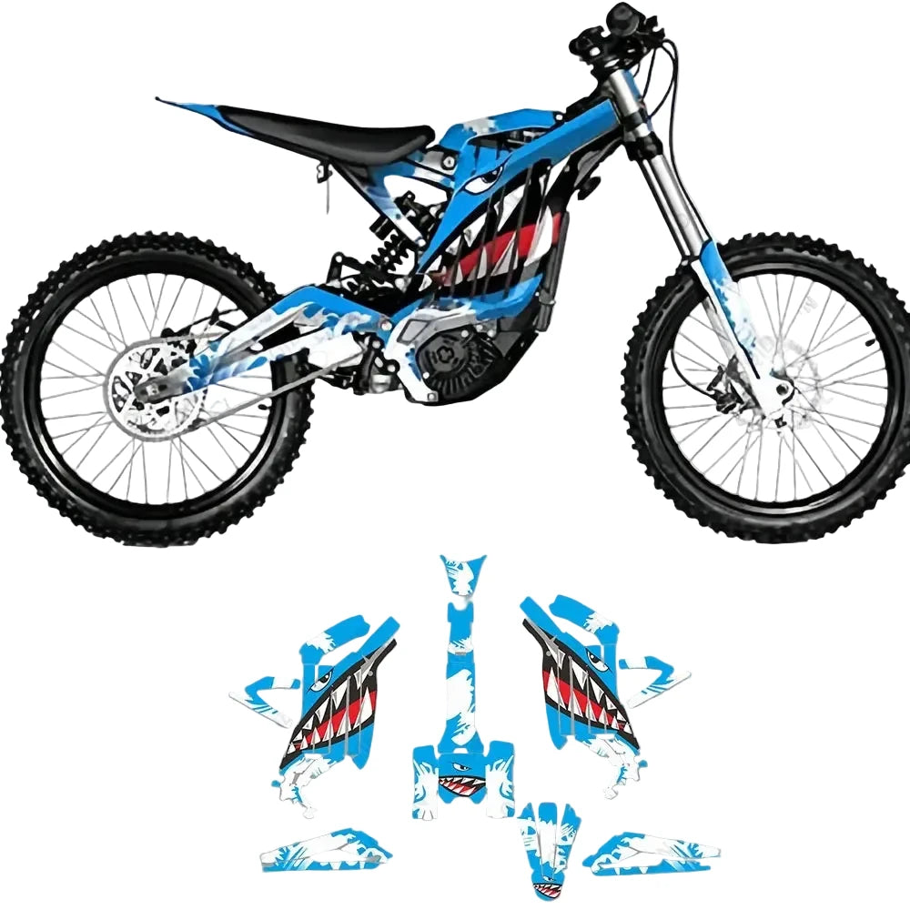 Sur-Ron Light Bee S “Blue Shark” Graphics Sticker Kit